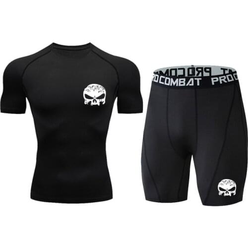 Mens Suit Running Compression Suit Quick Drying Football Leggings Sports Suit Gym Sports Breathable Tight Suit Basketball Suit