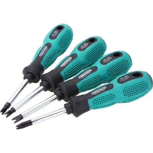 4 Pcs/set Screwdriver Set 8cm Screwdriver Bits Magnetic Spanner Head Screw Driver CR-V Long Nonslip Handle Tool Set
