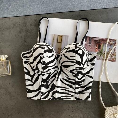 2021 New Fashion Sexy Nightclub corset top Slim Woman Leopard Camis Vest Wrapped Rim Outer Wear Female Bustier Crop Top