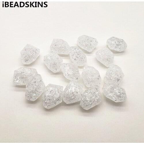 New arrival! 25X20mm 100pcs clear acrylic crack irregular beads for Earrings accessories parts,hand Made Jewelry Earring DIY