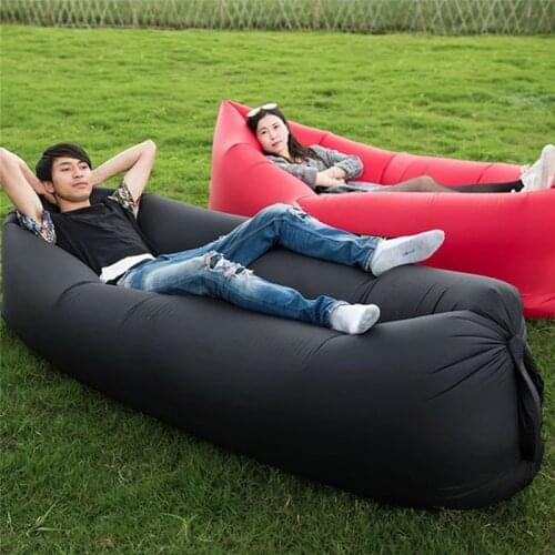 Outdoor Camping Inflatable Sofa Mat Air Lounger Lazy Bag 3 Season Ultralight Beach Sleeping Air Bed Lounger Sport Camping Travel