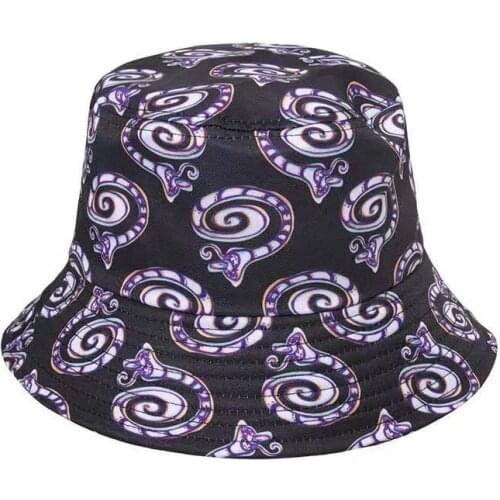 New Summer Reversible Bucket Hat Women Animal Snake Bird Print Cotton Sun Protection Fisherman Cap Panama Hat Bob Gorro Pescador