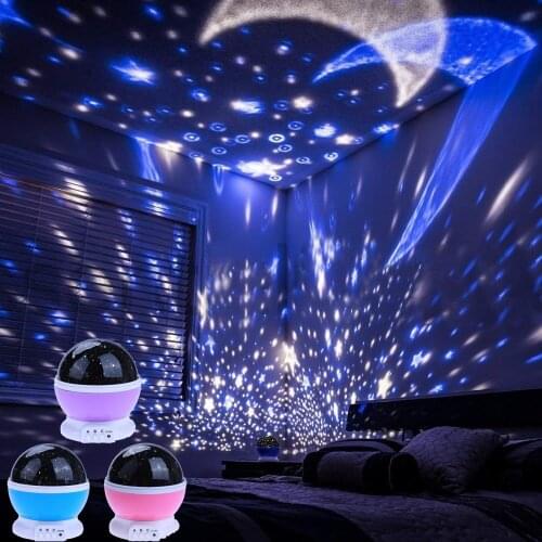 Starry Sky Night Light Planet Magic Projector Earth Universe LED Lamp Colorful Rotate Flashing Star Kids Baby Christmas Gift