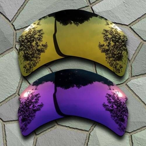 Yellow Golden&Purple Sunglasses Polarized Replacement Lenses for Oakley Flak 2.0 XL
