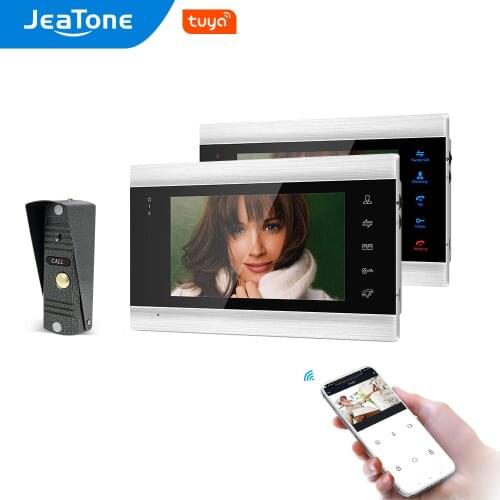 Tuya 7 Inch WiFi Smart Video Door Phone Intercom System with 720P AHD Wired Doorbell Camera Home Security Record Remote Unlock