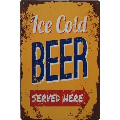 Vintage Beer Tin Sign Metal Wall Decor Art 20x30CM