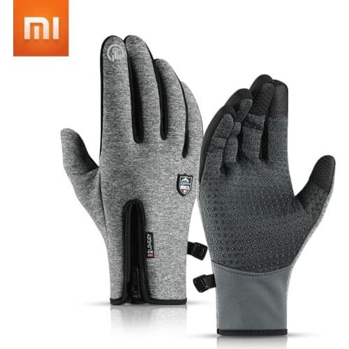 Xiaomi Outdoor Cycling Gloves Winter Warm Fleece Ski Full-finger Gloves Touch Screen Windproof Waterproof Glove for Women Men