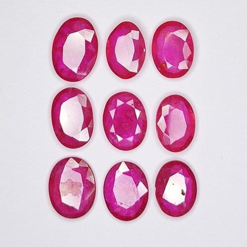 13.38ct Ruby oval cut 8.9x6.1mm 9pz