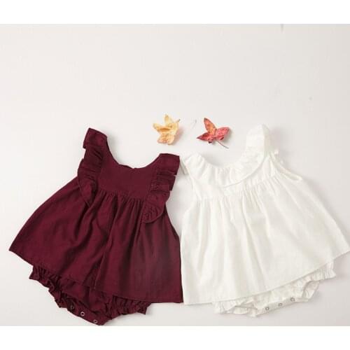 2021 Summer Baby Rompers for Girls Clothes Toddler Female Baby Ruffle Clothes Girls Jumpsuit Cotton Baby Overalls for Kids