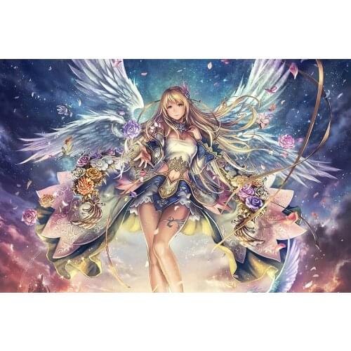 5D DIY Diamond Painting Anime Angel Flower Girl Full Drill Embroidery Cross Stitch Mosaic Craft Kits home Decor Christmas Gift