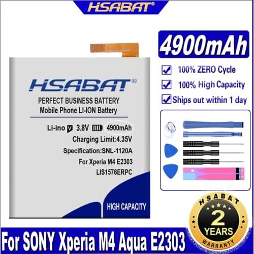 HSABAT 4900mAh LIS1576ERPC / AGPB014-A001 Battery for SONY Xperia M4 Battery Aqua E2303 E2333 E2353
