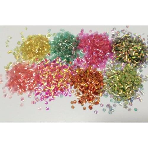 3 mm Translucence Aurora Polaris Effect Nail Glitter Nail Art Rainbow Fish Scale Iridescent Colors Shifting Flakes