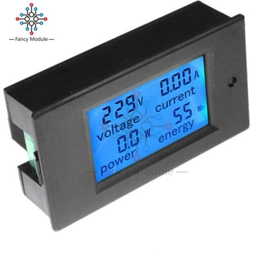DC 6.5~100V 50A Digital Voltmeter Ammeter LCD DC Voltage Current Power Meter Blue LED Backlight ON / OFF Function