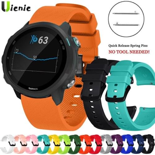 Colorful 20mm WatchBands strap for Garmin Forerunner 245 245M 645 Music vivomove 3 HR Sport silicone Smart watchband Bracelet