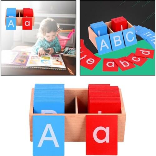 Montessori Wooden English Letters Board Teaching Aids Kids Toys Age 3