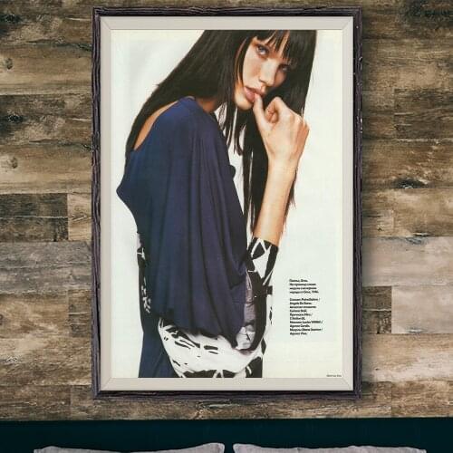 E091 ELLE Russia October My Scans Sexy Model Movie Star Wall Silk Cloth Poster Art Home Decoration Gift