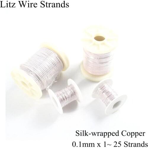 0.1x1 0.1x3 0.1x4 0.1x5 0.1x7 0.1x8 0.1x10 0.1x15 0.1x20 0.1x25 Litz Wire Strand Enamelled Copper Litz Wire Strands 0.1mm 0.1