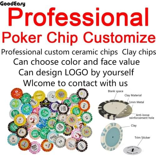 Customize Clay Crown Poker Chip with High Quality Design logo and Denomination and Color by yourself