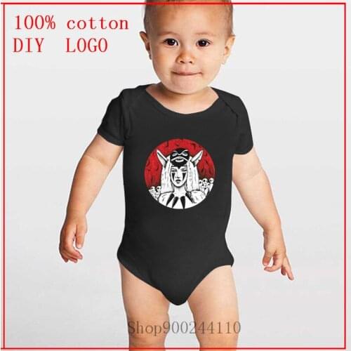 Cottons Summer 2020 Princess Monoke Kanji Mononoke Onesie Print Newborn Bodysuits Baby Summer Auntie Baby Clothes cute clothes