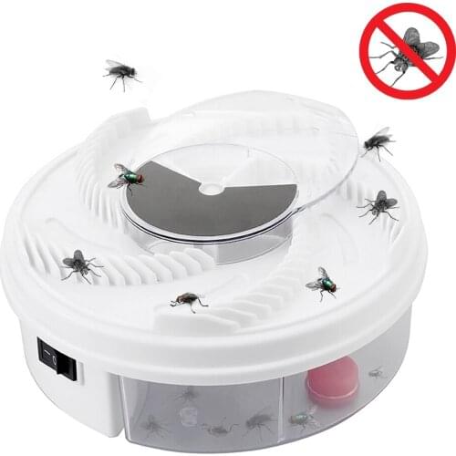 1PCS Electric Fly Trap Device with Trapping Food Electric Flycatcher Artifact