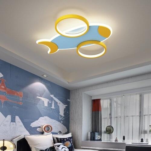 Children Kids room Airplain Pink Blue Modern Chandelier Ceiling Lamp for Living room Bedroom Kitchen Dining Lustre Luminaires