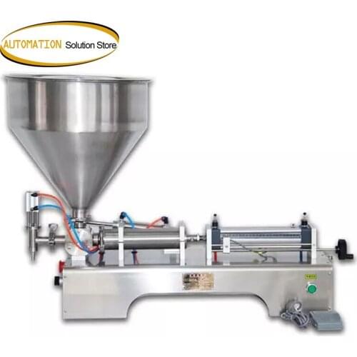 Single heads filling machine Automatic pneumatic hopper Cream Shampoo moisturizer lotion Cosmetic oil honey food paste 10-300ml