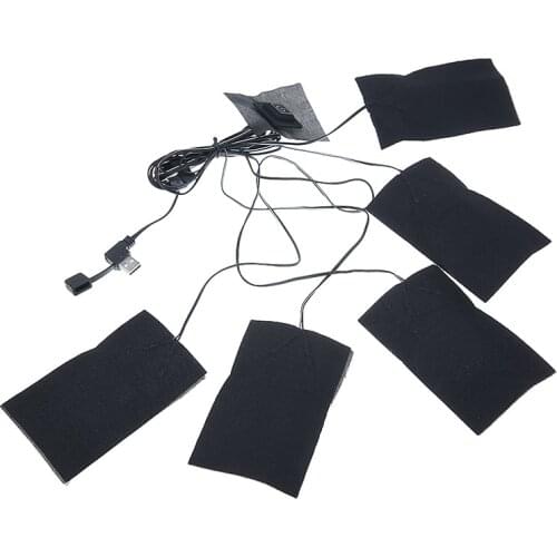 1-to-5 Jacket Vest Heating Sheet Heater Pad Winter Clothes Warming Pads Electric Thermal Piece USB 3 Gear Adjustable Temperature