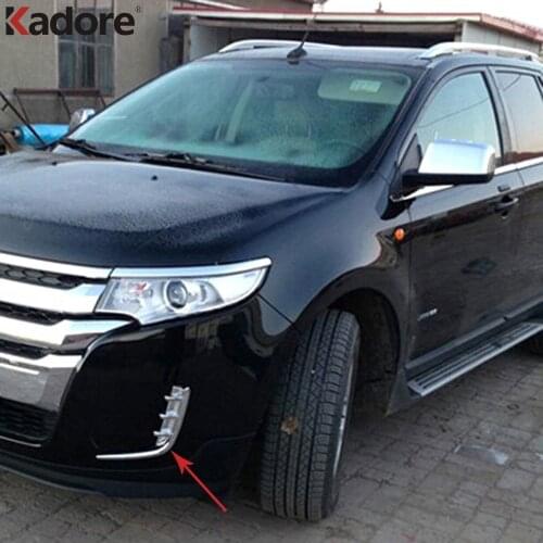 For Ford Edge 2011 2012 2013 ABS Chrome Front Fog Light Cover Trim Fog Lamp Decoration Frame Trims Car Styling Accessories