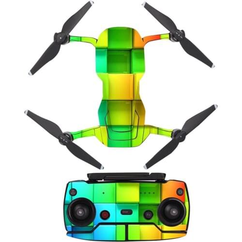 Block Style Decal Vinyl Skin Sticker For DJI Mavic Air Drone + Remote Controllers + 3 Batteries Protection Film Cover