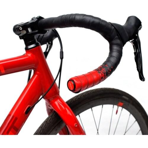 Non-slip comfortable gradient road bike handlebars with curved handlebars wrapped with bicycle dead fly racing handlebar straps