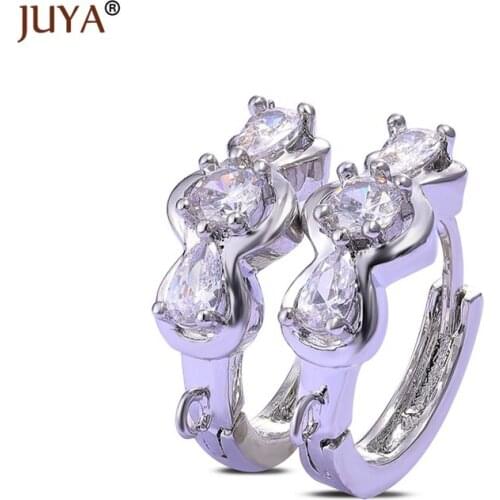 Wholesale lots bulk CZ hoop earring findings making jewelry diy long tassels/beads/crystal dangle earrings hooks accessories