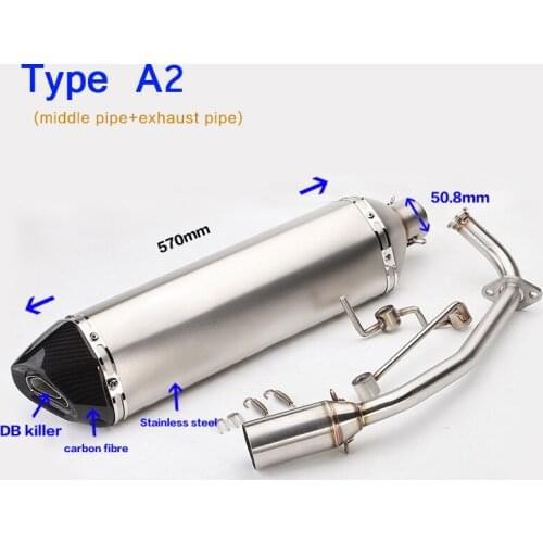 PCX 125 Full System Motorcycle Exhaust Muffler Middle Pipe Stainless steel For HONDA PCX125 PCX150 2014-2017 Slip-On