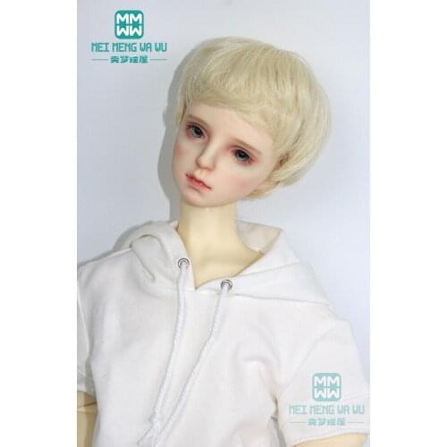 Fits 1/3 1/4 1/6 BJD SD doll accessories Light gold short dolls hair head Clear Silicone Wig Cap Protection Cover