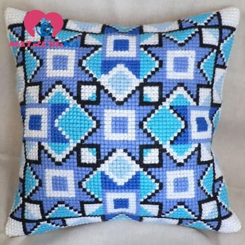 Horse cross-stitch pillow latch hook rug kitsembroidery carpet hook needlework button package crafts do it yourself home decor