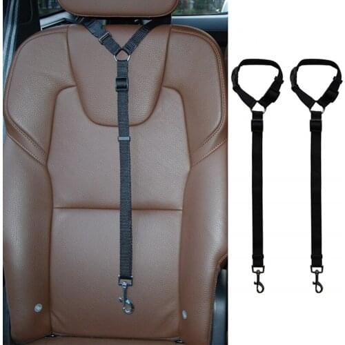 Pet Dog Safety Adjustable Car Seat Belt Harness Leash Travel Clip Strap Lead Seatbelt Universal For FrenchBulldog Cat Pet Supply