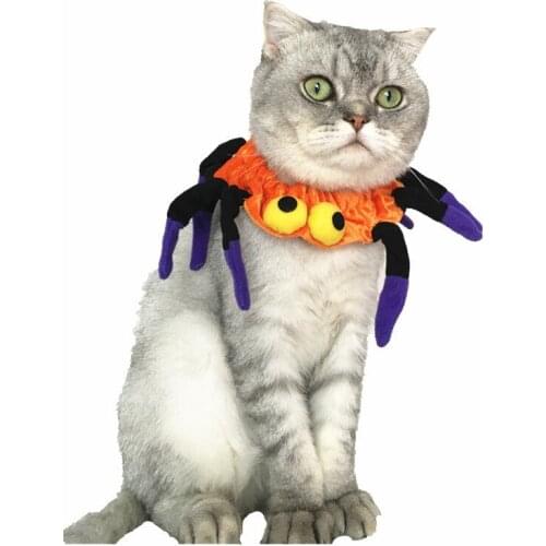 Adjustable Funny Cartoon Octopus Spider Dog Puppy Cat Pet Collar Tie Halloween Party Decoration Cosplay Necktie Gift 5PCS