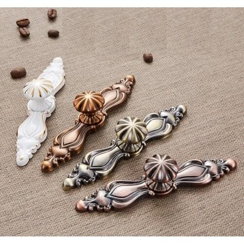 Knurled Door Dresser Hardware Antique Cupboard Cabinet Knob Kitchen Drawer Pull Ivory White Bronze Zinc Alloy Handle