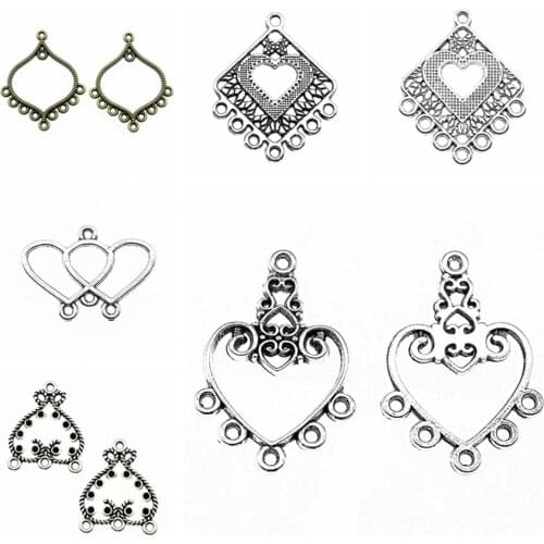 Sejuani diy charms for jewelry making kit pendant for bracelet jewelry accessories Hollow Porous Earring Connector