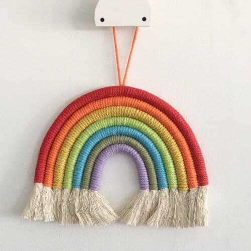 Nordic Kids Room Rainbow Hanging Decoration Rainbow Wall Hanging Decor Scandinavian Kids Room Decoration Accessories RoomDecor