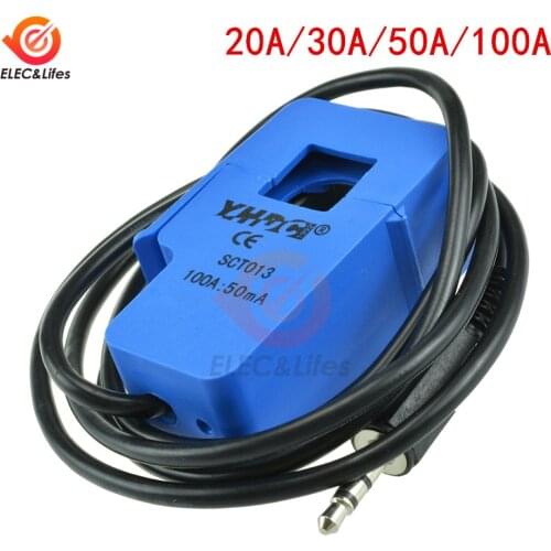 15A 20A 30A 50A 100A SCT-013 0-100A Open-Close Current Transformer Non-invasive AC Current Sensor Split Core Current Transformer