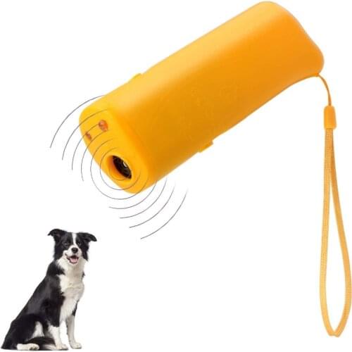 Pet Ultrasound Dog Training Repeller Control Trainer Device Anti-barking Stop Bark Deterrents Dogs Pet Training Device 3 in 1