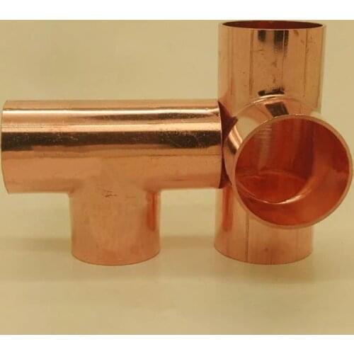 Vacuum reducer three way pipe tri-clamp reducing pipe three way connector purple brass