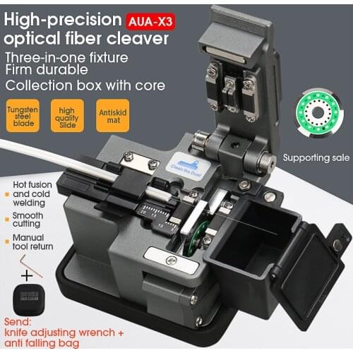 High Precision AUA-X3 Fiber optic Cleaver Cable Tools Knife FTTH Three-in-one clamp slot 24 Surface Blade