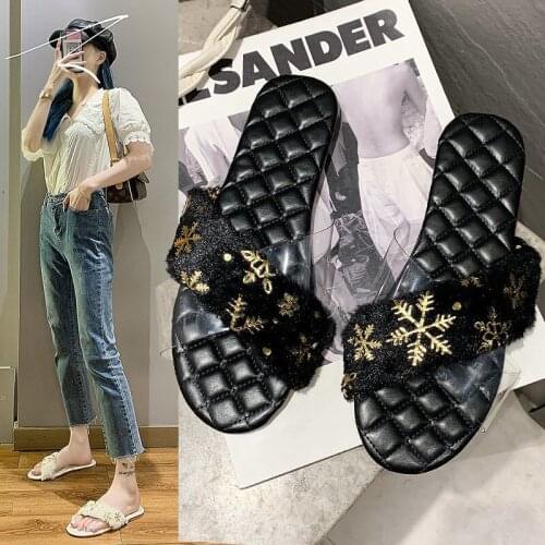 2021 Womens Shoes New Summer Outside PU Slippers Non-slip Solid Soft Bottom Slipper Sandals Ladies Flat Shoes Tenis Feminino