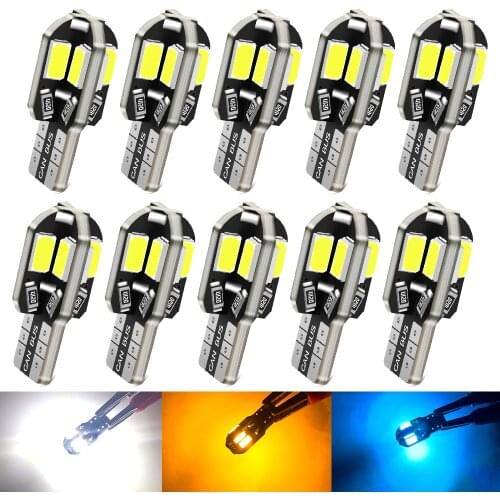 10X T10 Led Car Interior Bulb Canbus W5W for Bmw E90 E46 E60 F10 F30 E39 E36 F20 X5 E70 E53 E92 M3 E91 E30 E87 X1 White Ice Blue