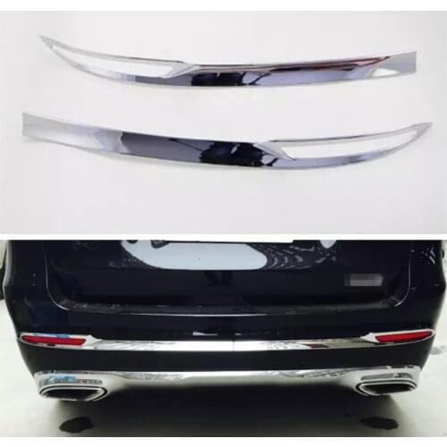 2Pcs ABS Car Rear Foglight Eyelid Frame Cover Trim Car Styling Sticker Fit For Benz GLC200 260 300 2016year