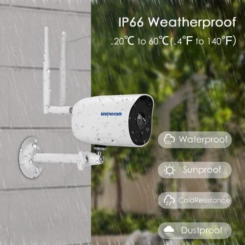 4MP HD Wireless Security Camera WiFi Surveillance Camera with IP66 Weatherproof Motion Detection Night Vision Two-Way Audio