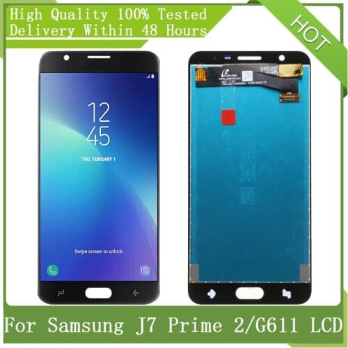 5.5” Super AMOLED For SAMSUNG J7 Prime 2 2018 SM-G611 G611F G611M LCD Display Touch Screen Digitizer Assembly Parts+Service Pack