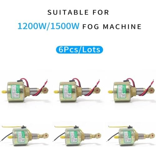 6pcs/lots 1200w / 1500w Stage fog machine accessories sucker rod pumping plastic joint electromagnetic pump smoke machine 31w