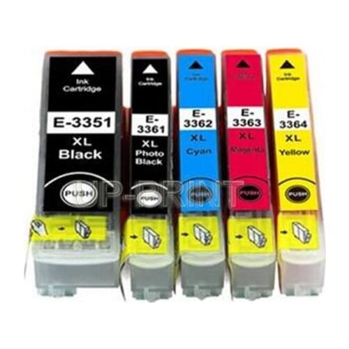 UP 5PCS T3351-T3364 33XL Ink Cartridges Compatible for Expression Premium XP-530 XP-630 XP-830 XP-635 XP-540 XP-640 XP-645